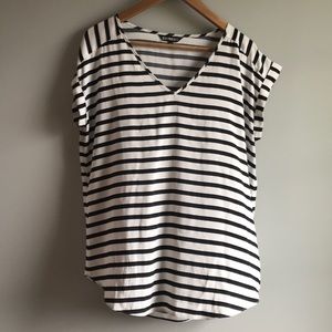 Express white &black striped shirt